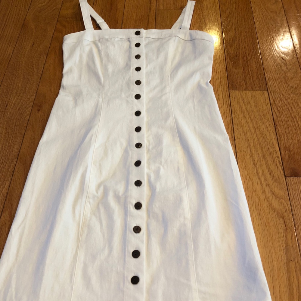 White Forever 21 Button Down fitted dress